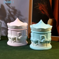 QINMEI Carousel Storage Box Mold, Elegant 3D Carousel Silicone Mould, Multifunctional Handmade DIY C