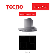 (HOOD + HOB) Tecno KD3288 / KD 3288 High Suction Chimney Cooker Hood + Tecno TIH 648 / TIH648 (60cm ) 4-Burner Induction Hob