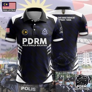 b224f high-quality unisex PDRM POLIS DIRAJA MALAYSIA polo shirt jersery MASYARAKAT 3D print shirts S