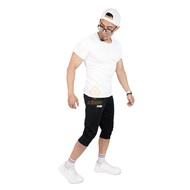 Men's sports pants jogger pants below the knee. Modern casual pants for men.