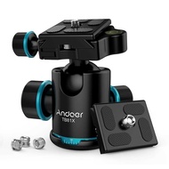 Andoer TB81X Tripod Ball Head 360 Degree Rotating Panoramic Ballhead  for Tripod Monopod Slider DSLR