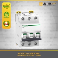 Mcb 3P 1A to. 63A 6/10Ka Ic60N C Schneider Electric - A9F743**