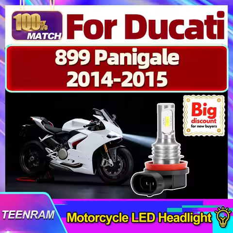 Roadsun 1/2PCS Motorcycle LED Headlight Bulbs Super Bright Hi/Lo Motorbike Headlamp Ampoules For Duc