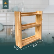 Rak Kayu aesthetic Serbaguna 3 susun || Rak Kosmetik || Rak Skincare