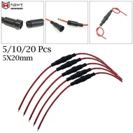 【HAWT】AGC Fuse Holder Round Glass Lead Type Screw Joint 25 Cm Glass Fuse Holder