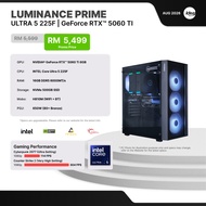 IDEALTECH LUMINANCE PRIME INTEL GAMING PC ( INTEL CORE ULTRA 5 / NVIDIA RTX5060 TI 8GB / 16GB RAM / 