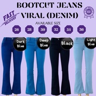Seluar BOOTCUT Women BOOTCUT Jeans Pant For Women Good Quality Seluar Jeans Bootcut For Ladies Perem
