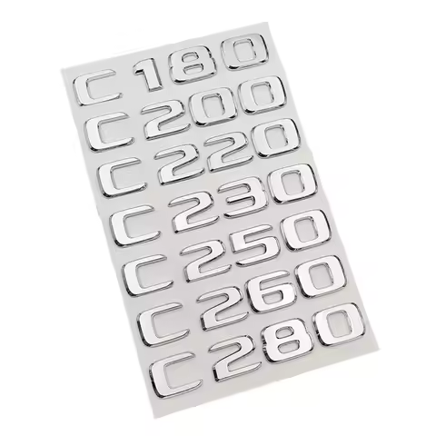 3D Car Trunk Letters Sticker For Mercedes Benz C43 C180 C200 C220 C300 C320 C350 C400 Logo Numbers E