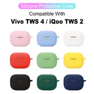Soft Silicone Case For Vivo TWS 4 / iQoo TWS 2 Earbuds Earphones Protective Cover