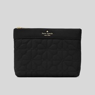 KATE SPADE Spade Flower Quilted Fabric Pouch Black KK254