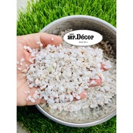 1KG Local White Chipping Pebble Stone Decor Batu Hiasan Putih Refleksologi