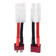 TIM- 2Pcs/Set T Plug Female to Tamiya Female Adapter Cable 14 AWG Wire RC Accessory