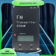 [anayoyo.my] 2000M 0.5W Adjustable Frequency FM Transmitter Frequency LCD Display Stereo Digital 76-