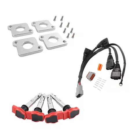 Ignition Kit & ICM Coil on Plug Packs + Conversion Harness For Audi A4 VW Passat B5 Golf Jetta 1.8T 