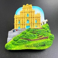 Magnetic Refrigerator Stickers Resin Macau Cultural Creative Refrigerator Stickers Creative Historic