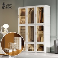 ANTBOX Wardrobe/Almari Baju Murah/衣橱 12-15 Cubes 2-3Hangers Wardrobe Organizer Magnetic Door Integra