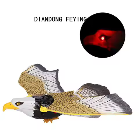 Bird Scarer Hanging Eagle Flying Bird Repellent Scarer Outdoor Falcon Decor Luminous Bird Repellent