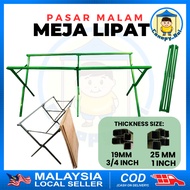 Night Market Foldable Table Rack, Kaki Meja Besi Lipat Pasar Malam Rack, Plywood Kaki Meja (0.75" / 