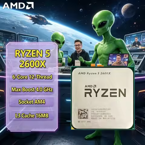 2026 AMD R5 2600X CPU 6-Core 12-Thread 3.6GHz Unlocked AMD Ryzen 5 2600X AM4 Desktop Processor No Pa
