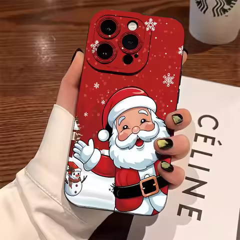 Aesthetic Christmas Image Design Phone Case For iPhone 17 11 12 13 14 15 16 Pro Max XS X XR 7 8 Plus
