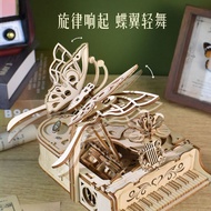Medium-3D Three-Dimensional puzzle wooden Music Box Music Box Handmade diy Assembled Toys Birthday G
