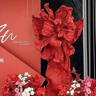 Simulation Flower Window for Decoration Large Paper Art Flower Crepe Paper Handmade Wedding Paper Ar