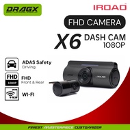 🔥READY STOCK 🔥IROAD X6 Dual-FHD Dash Cam FHD 2-channel Sony Starvis Real HDR time lapse wifi wide an