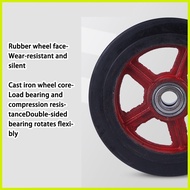 ◙ ◧ ◭ 6 inch Pushcart Solid Rubber Wheel Push Cart Wheel Heavy Duty