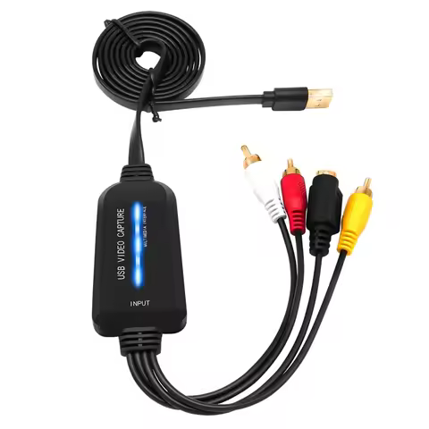 USB 2.0 Video Capture Card Single Channel USB Capture Card AV Capture Device Drive-Free Digital Conv