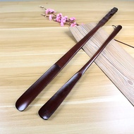 Shoe Horn 2Pcs Wood Shoe Horn with Hanging Rope Long Handle Shoe Horn for Men and Women Dark Brown S