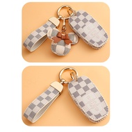 Leather Car Key Cover for Audi A3 A4 B9 C8 A7 S7 4K A8 D5 S8 Q7 Q8 SQ8 E-tron 2018 2019 2020 2021 Ac