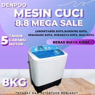 Denpoo Mesin Cuci 2 Tabung DW 8908 ( 8KG )