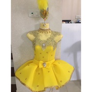 Women's Drum Meyeronbal Set Cheerleader Outfit Yellow