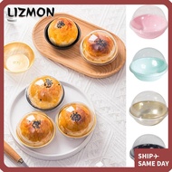 LIZMON Round Plastic Moon Cake Box, Hemispherical Transparent Wedding Party Cake Box, Fashion DIY Sm
