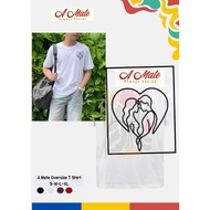 OVERSIZE Cotton 2C Embroidered “Couple” T-shirt - Gift October 20