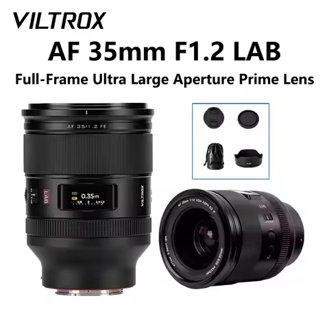 VILTROX 35mm F1.2 LAB Auto Focus Full Frame Prime Lens for Sony E Mount FX30 ZV-E10 ZVE1 Nikon Z Mou