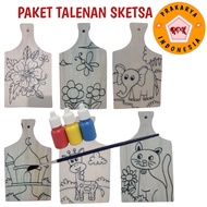 Paket mewarnai talenan gambar sketsa