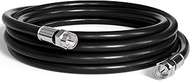 1' Feet, Black RG6 Coaxial Cable (Coax Cable) with Weather Proof Connectors, F81 / RF, Digital Coax 