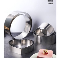 W3a2 4inch/6inch/8inch/9inch Mousse Cake Ring Stainless Steel Baking Ring Square Round Love Shape Cu