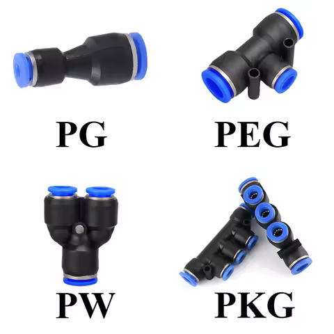 PG PEG PW Plastic Reducer Pneumatic Fittings Quick Push Release Connector For 4mm 6mm 8mm 10mm 12mm
