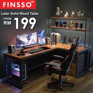 FINSSO:  GAMING SERIES GT004 L Shape Gaming Table / Study Table / Working Desk