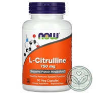 NOW Foods, L-Citrulline, 750 mg, 90 / 180 Veg Capsules (C4)