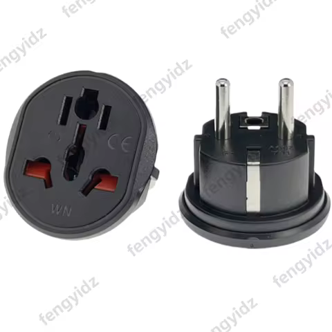 Korea EU Plug Adapter 2500W Travel Adapter Converter High Quality Universal Socket AU US UK CN To EU