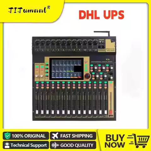 X16 Channels Audio Sound Mixer TITumnnl MG16 Mixing DJ Console USB with 48V Phantom Power 256 DSP Ef