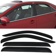 IKON MOTORSPORTS Tape On External Window Visor, Compatible with 1998-2004 Dodge Durango, Dakota Crew