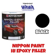 cat dasar Nippon hi epoxy filler black 1kg/set