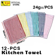 KIJO【12-PCS】Kitchen Towel Cotton Cleaning Soft  -TW418