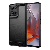 Soft Carbon Fiber Case for Moto G75 5G Power Shockproof Phone Cover for motorola g75 Brushed Texture