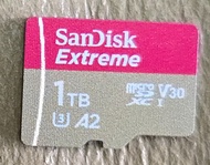 SanDisk Extreme A2 V30 U3 UHS-I microSDXC 記憶卡 1TB [R:160 W:90] (SDSQXA1-1T00), Micro SD
