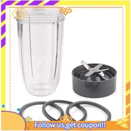 【W】Replacement Parts 32 Oz Cup and  and Seal Ring Rubber Gaskets Replacement, Compatible for Nutribullet